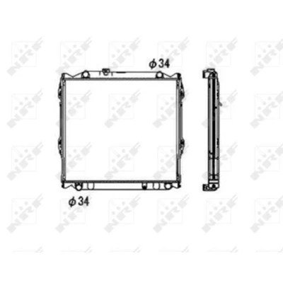 Imagen de NRF 53708 Radiador, refrigeración del motor Aluminio 638 575 25 Aletas soldadas TOYOTA: Land Cruiser Prado 90