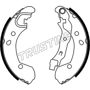 Imagen de TRUSTING 067.192 Zapatas de Freno 203,0mm 38mm RENAULT: Clio 2, 3, III Grandtour, NISSAN: Note I, MICRA 3