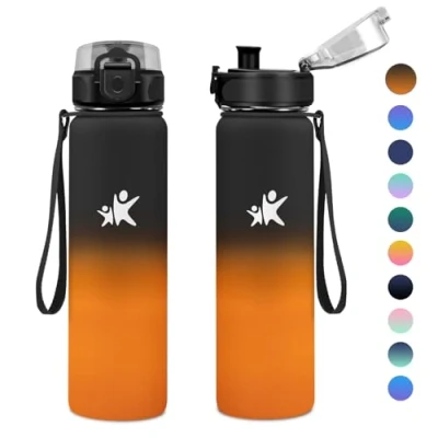 Imagen de KollyKolla Botella Agua Acero Inoxidable, 500ml, Termica sin BPA, Cantimplora a Prueba de Fugas, Inoxidable y Reutilizable, Termo para Niños, Escuela, Oficina, Gimnasio