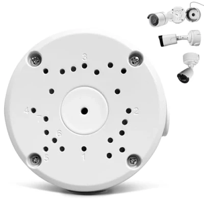 Imagen de (Aluminio metálico y Resistente al Agua)Soporte de Montaje Caja Conexiones, Universal para cámara Seguridad Bullet, Cable Oculta Compatible con Panel Solar(1 Unidad)