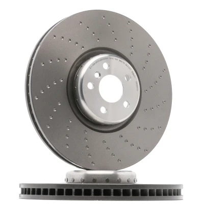 Imagen de BREMBO 09.D898.23 disco de freno 395 36 5 perforado/ventil. int., dos piezas revestido altamente carbonizado con tornillos BMW: X6