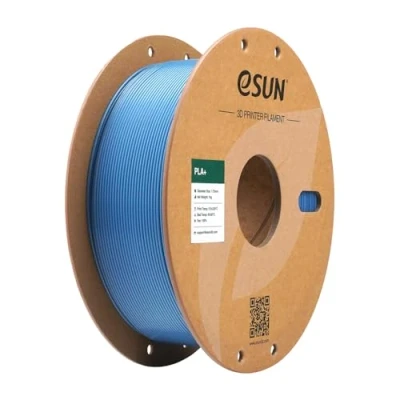 Imagen de eSUN PLA+ Filamento 1.75mm, Mayor Resistencia PLA Plus para Impresoras 3D, Precisión Dimensional +/ 0.03mm, Carrete de 1KG (2.2 LBS) 3D,Azul Neblina