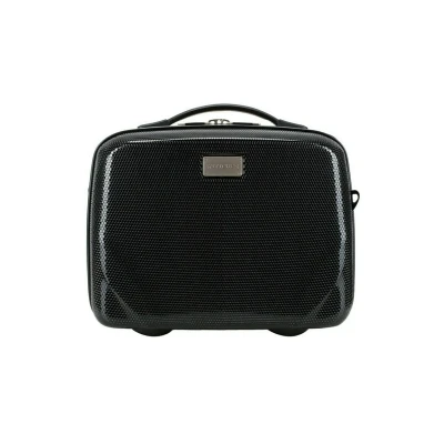 Imagen de WITTCHEN PC Ultra Light Bolso de Cosméticos Estuche cosmético tocador Neceser Fabricado en Policarbonato Manejar Correa elástica para el Hombro Talla XS Negro