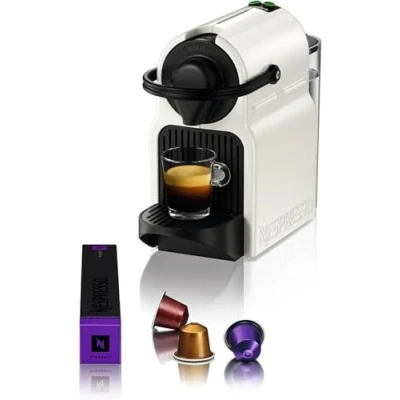 Imagen de Cafetera de cápsulas Nespresso® Krups INISSIA XN1001, 1260 W, 19 Bar, 0.7 L, Calentamiento en 25 s, Apagado automático, Blanco