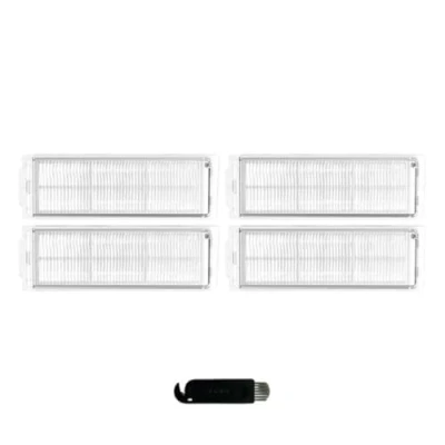 Imagen de INF Pack de 4 filtros aspiradora para Xiaomi Robot Vacuum Mop 2S/Mop P/Mop Pro/XMSTJQR2S/STYTJ02YM, x HEPA, 1 Cepillo Limpieza