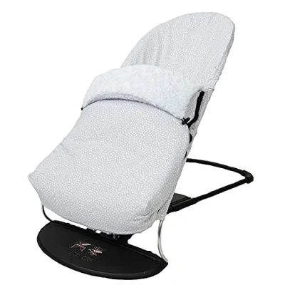 Imagen de Funda + Saco para Hamaca BabyBjörn Balance Soft (SUSTITUYE tapicería Original), Hipoalergénica, Hipersuave, Transpirable. (Algodón Orgánico Celeste)