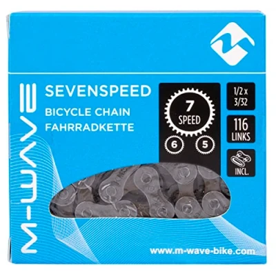 Imagen de M Wave Sevenspeed Cadena para Bicicleta, Unisex, marrón