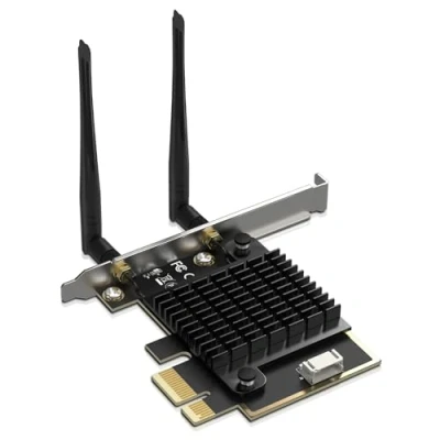 Imagen de NICGIGA Tarjeta inalámbrica Wi Fi 7 PCIe Intel BE200 NGW, Bluetooth 5.4, 5800 Mbps, compatible con Windows 10/11 (64 bits), ideal para routers WiFi7/WiFi6E/WiFi6/WiFi5 y AP inalámbrico