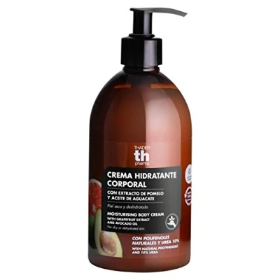 Imagen de Thader Th Pharma Crema Hidratante Corporal con Extracto de Pomelo y Aceite Aguacate Polifenoles ideal para piel seca deshidratada, 500 ml