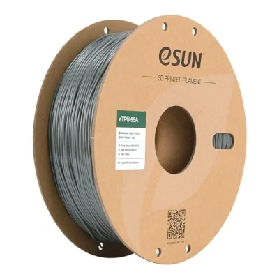 Imagen de eSUN Filamento TPU 95A 1.75mm, Flexible Impresora 3D TPU, Precisión Dimensional +/ 0.05mm, 1KG Carrete (2.2 LBS) para de Impresión 3D, Gris