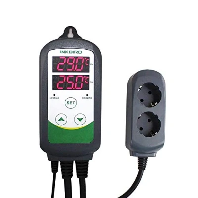 Imagen de Inkbird ITC 308 Termostato con Sonda Digital,Doble Rele 220v Controlador de Temperatura Refrigeración y Calefaccion Regulador para Calentador Acuario Peceras,Terrario Incubadoras Reptiles