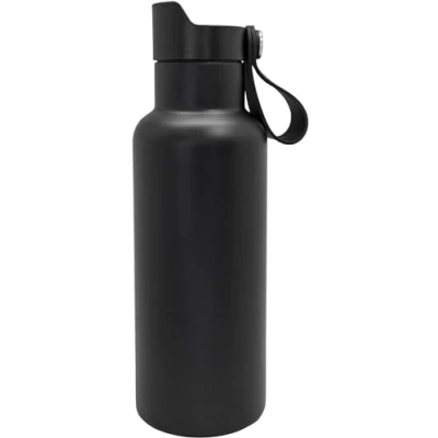 Imagen de NERTHUS FIH 1266 Botella Deportiva CLICK &amp; DRINK! de Doble Pared 500 ml con Tapón Clic, Hidratación y Estilo en un Diseño Premium Negra