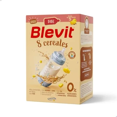 Imagen de Blevit Bibe 8 Cereales 500g Papilla para Bebé desde los 5 Meses con 95% de 14 Vitaminas y Minerales