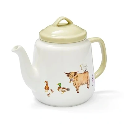 Imagen de Cooksmart Tetera de cerámica diseño británico grande para servir bebidas calientes todos los tamaños familiares Buttercup Farm
