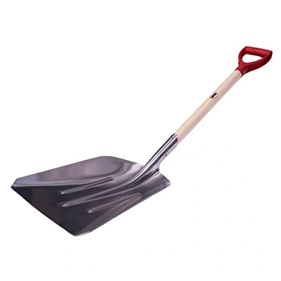 Imagen de Amig Pala Jardin Cuadrada con Hoja de Aluminio y Mango Madera para Cavar Remover Tierra Herramientas huerto Jardineria en acabado Plata Medidas: 110cm.
