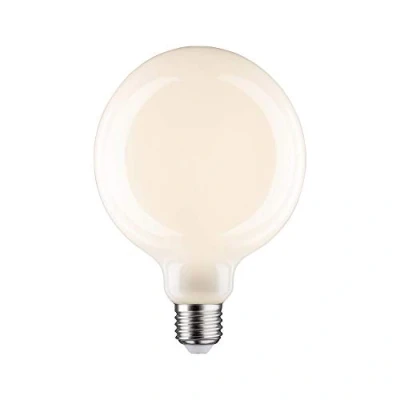 Imagen de Paulmann 28628 lámpara LED filamento G125 9 vatios clásico bombilla regulable opal 2700 K blanco cálido E27