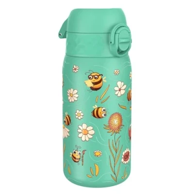 Imagen de Ion8 Botella Termica de Agua Acero Inoxidable para Niños, 320ml, a Prueba Fugas, Fácil Abrir, Cerradura Segura, Aptas Lavavajillas, Asa Transporte, Limpiar, Diseño Abejas