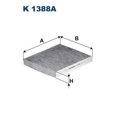 Imagen de FILTRON K 1388A Filtro de habitáculo carbón activado 252,5 220 30 SEAT: IBIZA 5, SKODA: Fabia IV Hatchback, VOLKSWAGEN: T Cross
