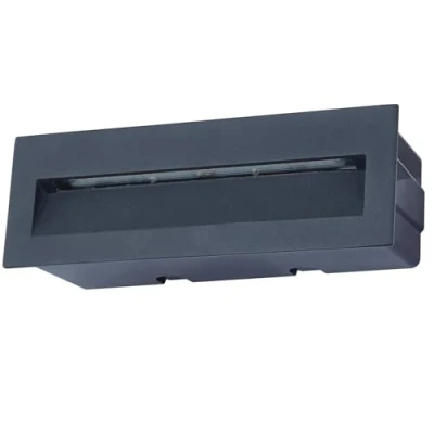 Imagen de LED lámpara de pared exterior &#039;Loya&#039; (Moderno) en Negro hecho Aluminio (1 llama,) Lucande empotrable para exteriores, aplique exterior/fachada, vivienda,