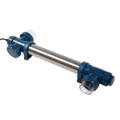 Imagen de AquaForte Midi Power UV C 40 W, lámparas más cortas y carcasa de acero inoxidable, caudal máximo 15,000 litros por hora, para un estanque claro con peces sanos sin productos químicos