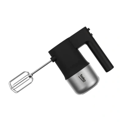 Imagen de Beko HMM81504BX Batidora Sirius Line (500 W, 4 velocidades + Turbo, 2 batidoras y ganchos amasadores de acero inoxidable Negro