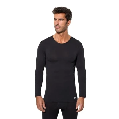 Imagen de Abanderado Camiseta de manga larga cuello redondo Térmico Termaltech Hombre x1, Negro, XXL