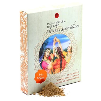 Imagen de Hierbas ayurvédicas Tratamiento natural para el cabello y champú dos En uno 200g polvo