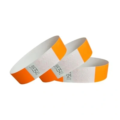 Imagen de CINTAPUNTO 1000 bracelets d&#039;entrée type tyvek, d&#039;identification, festival, néon, pour événements, sécurité, fêtes, indéchirables, 16 couleurs (Neon Orange)