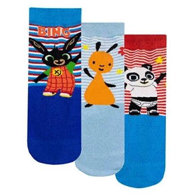 Imagen de Bing Kids Socks 3 Pack de calcetines suaves para niños o niñas Multicolor 24 26