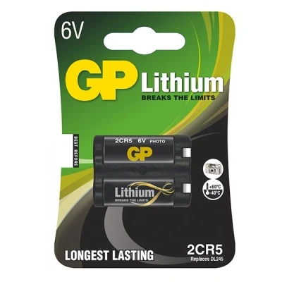 Imagen de GP Batteries Lithium 2CR5 Litio 6V Pilas (Litio, 40 60 C, Negro, Ampolla)