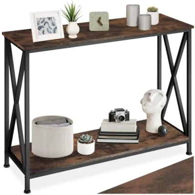 Imagen de Mesa de Consola Tacoma 100x35x80.5 cm (Madera Oscura Industrial)