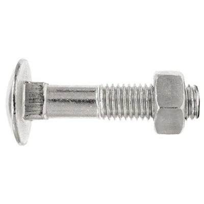 Imagen de Index Din 603/934 Tornillo con cabeza redonda cuello cuadrado y tuerca hexagonal. zincado m12 x 60