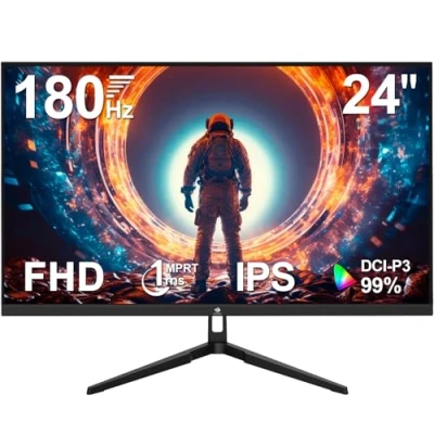 Imagen de Z Edge Monitor PC Gaming 24&#039;&#039; 180 Hz/165Hz/144Hz, IPS Panel, 1080P, 1ms, FreeSync, Pantalla Ordenador Bisel Ultrafino, 5000:1, Inclinación Ajustable, DP1.4 &amp; HDMI2.0, VESA 100*100mm(Cable DP Incluido)