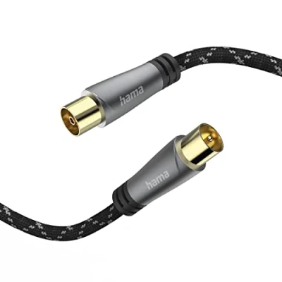 Imagen de Cable de antena Hama 00205071, Coaxial, Tecnología Point, 120 dB, 3 m, Negro
