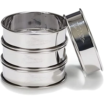 Imagen de Pâtisse 2141 Set 4 Aros Tarta INOX 18/8, 0,30mm, 8 x 2½cm