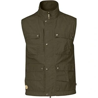 Imagen de Fjällräven Vest M Chaleco Reportero Lite, Hombre, Verde (Dark Olive), 2XL