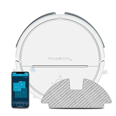 Imagen de Rowenta X plorer Serie 120 AI RR7877 Robot aspirador con mopa y mapeo 2700 Pa, motor digital compatible smartphones asistentes de voz, 3 cepillos Sistema Aqua Force para fregar, blanco
