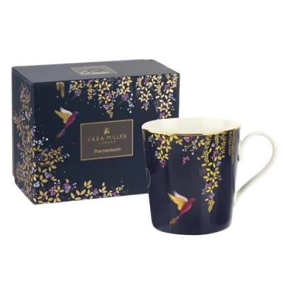 Imagen de Sara Miller for Portmeirion Taza Chelsea, cerámica, Azul Marino, 120 x 150 95 cm