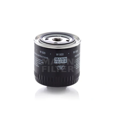 Imagen de MANN FILTER W 920 Filtro de aceite 3/4 16 UNF con válvula bloqueo retorno enroscable