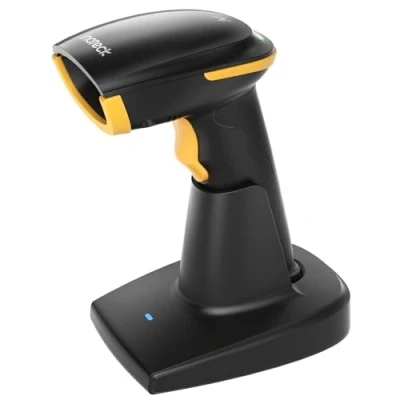 Imagen de Inateck Escáner de Códigos Barras Bluetooth 2D, QR Code 2D Inalámbrico con Batería 2600 mAh y Base Carga Inteligente, Portátil Compatible AI, App, SDK, BCST 36