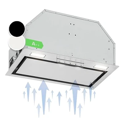 Imagen de Klarstein Campana Extractora Cocina 52cm, Extractor con Filtros Anti Grasa para Lavar en Lavabajillas, Campanas Extractoras Flujo Aire 397m3/h Airflow, Extractores Hechos de Acero muy Resistente