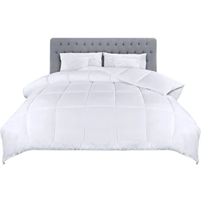 Imagen de Utopia Bedding Edredón Acolchado 200x200 cm, Edredon Cama 105, Relleno Nórdico 200 gr/m² en 100% Microfibra (Blanco)