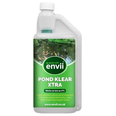 Imagen de Envii Pond Klear Xtra Bacterias Limpiador y Tratamiento de Agua Verde para estanques jardín 3 X Más Fuerte Que Funciona hasta 4 C Trata 60000L