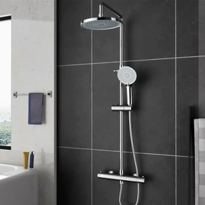Imagen de MORADO Columna Ducha,Columna de Ducha Termostatico con Grifo Sistema Termostatico,Para Baños Set Barra Altura Ajustable