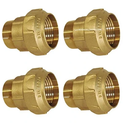 Imagen de Suinga 4 x MANGUITO ENLACE MACHO LATÓN 25 mm 3/4&quot; para tubería de polietileno