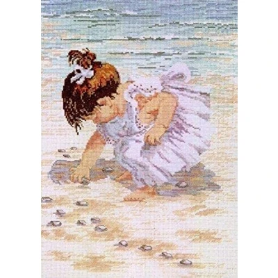Imagen de Janlynn Row of Teacups Counted Cross Stitch Kit 20&quot;X5&quot; 14 Count