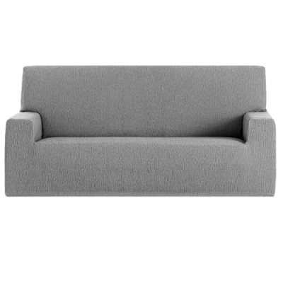 Imagen de GFD Funda de Sofá Lisa Ajustable 3 Plaza s170 220cm, Protectora Cubre Elástica Antimanchas Lavable, Fundas Duradera Perros Gatos Mascotas (Gris, plazas)