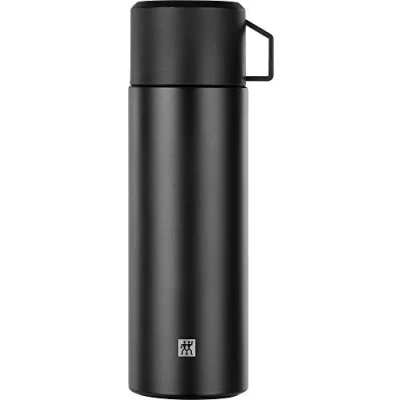 Imagen de ZWILLING THERMO Botella térmica, Taza integrada, Termo, Aislamiento de doble pared, 1 L, Altura: 28,1 cm, Negro