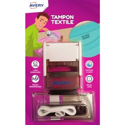 Imagen de AVERY Sello textil para ropa personalizable 288 caracteres Resistente al lavado
