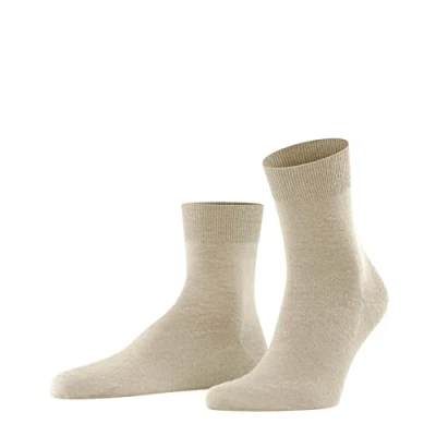 Imagen de FALKE Airport M SSO lana algodón unicolor 1 par, Calcetines Hombre, Beis (Beige Melange 4043), 39 40